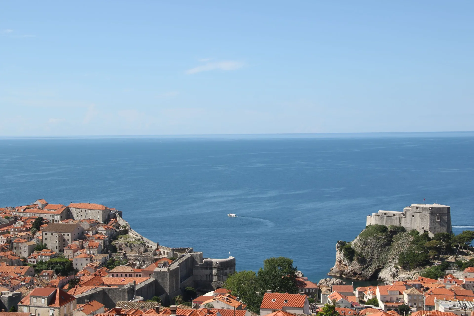 Dubrovnik coastline, the starting point for the drive